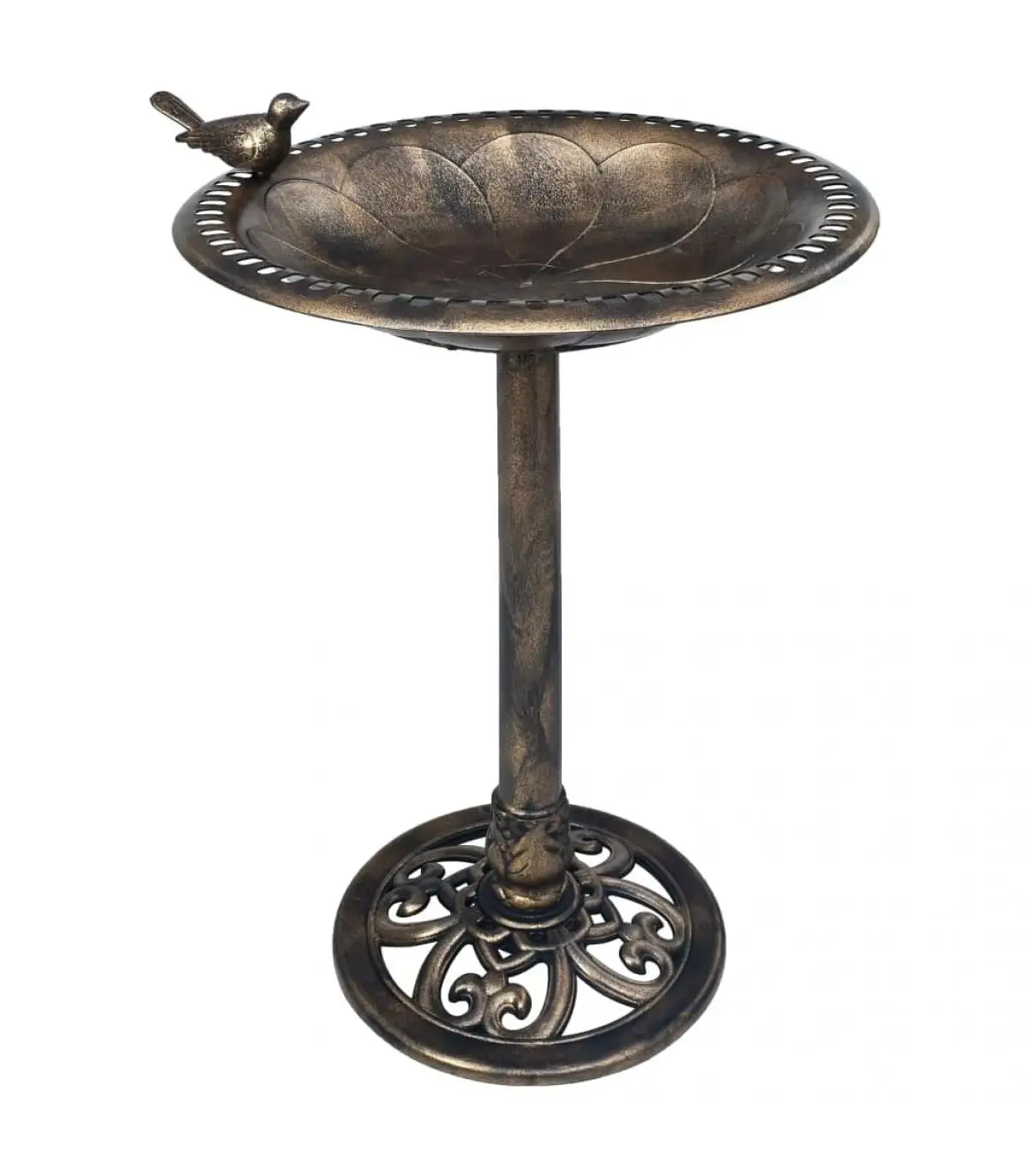 Bird stacks bronze plastic garden bird drinker