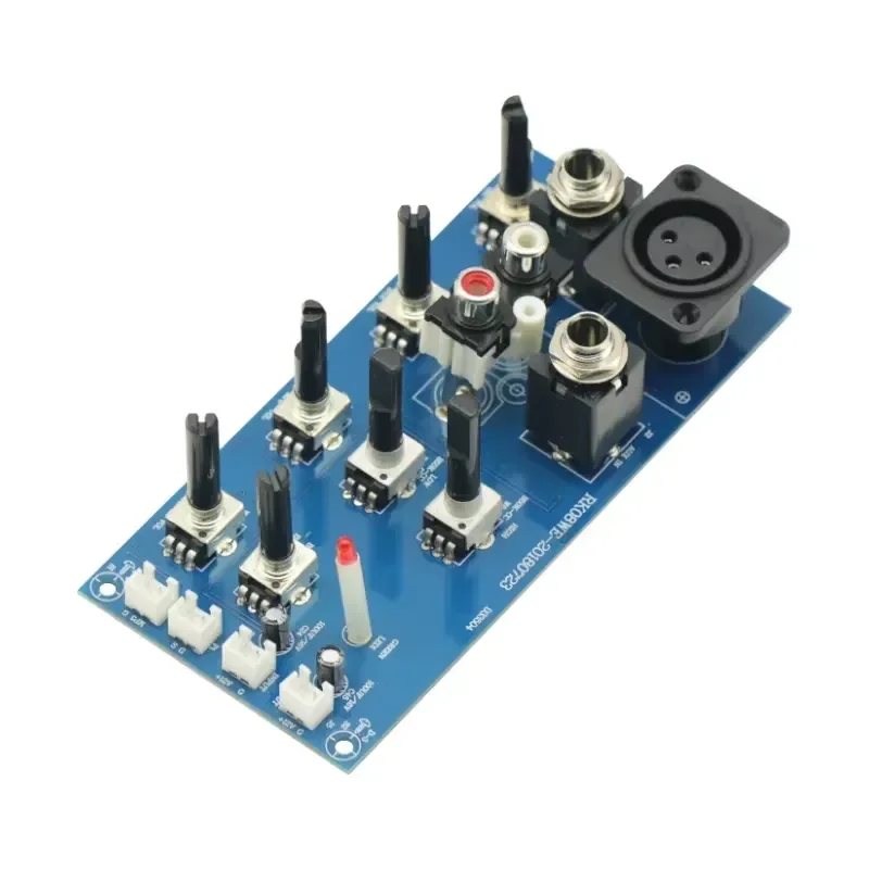Microphone Reverb Preamplifier Board 2 Road EQ Tone Equalization With Aux DIY Sound Amplifier Home Theater NEW