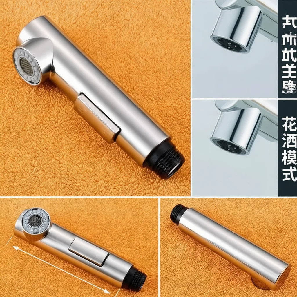 Adjustable Kitchen Faucet Spray Head Pull Out Replacement Sink Tap Sprayer Nozzle High Pressure Anti Splash Water Saving Tool