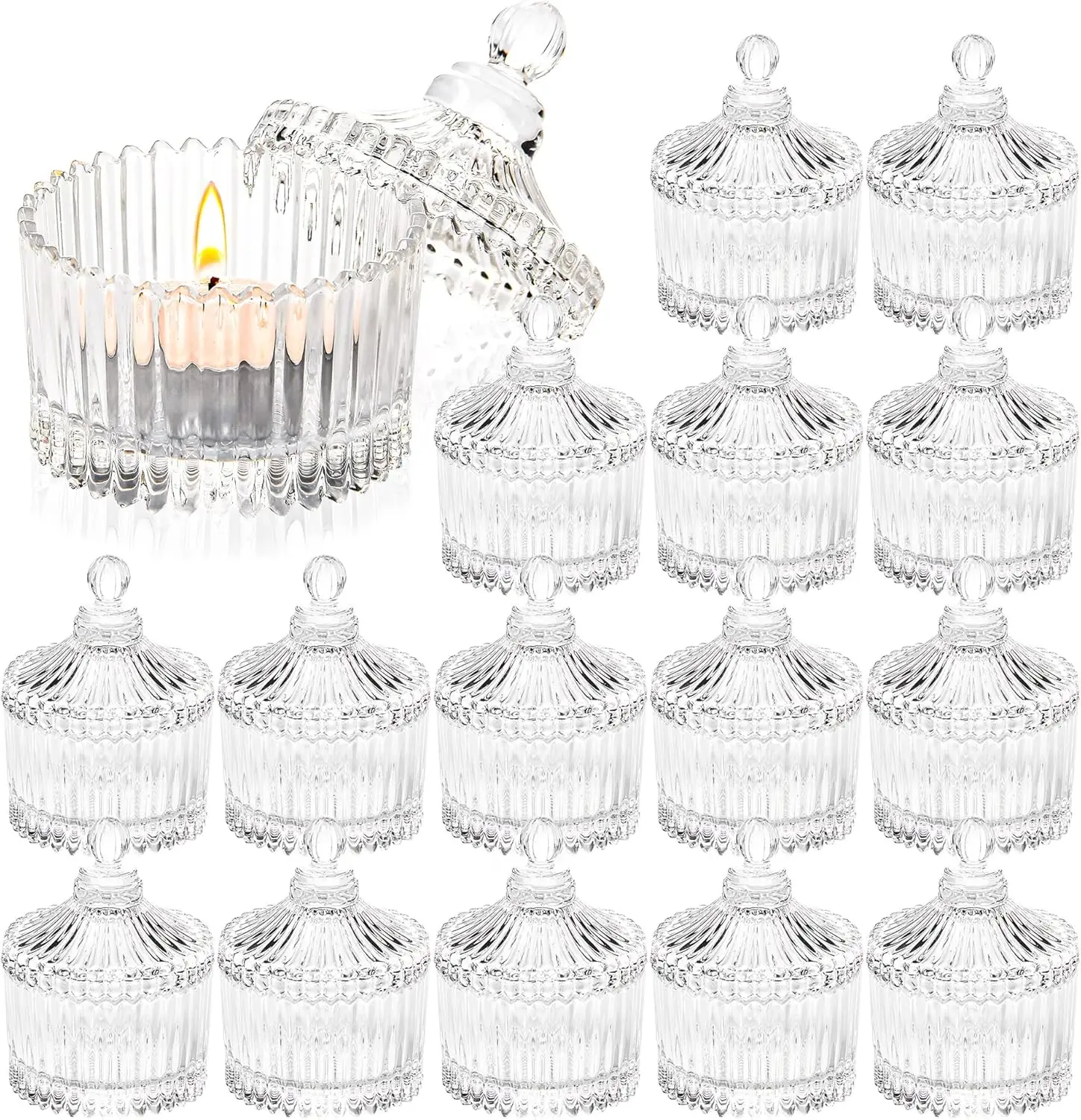 16-Piece Clear Glas…