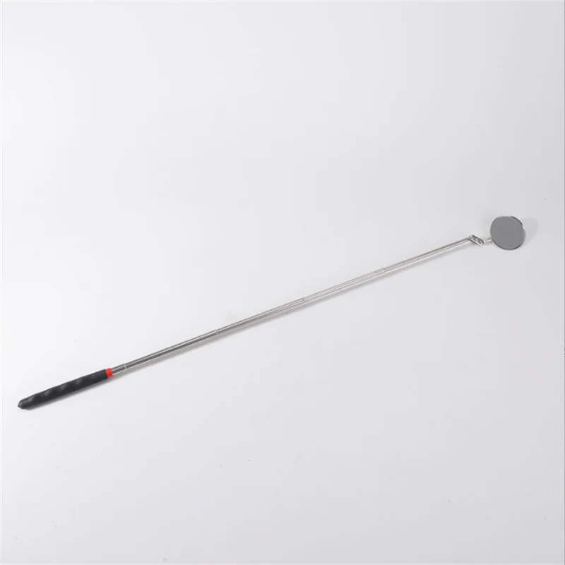 1Pc 50mm Car Telescopic Detection Lens Inspection Round Mirror 360 Repair Tool Stainless Steel