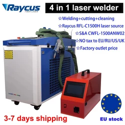 1500W Raycus Fiber Laser Welding Handheld 4 in 1 Welding Cleaning Cutting Soldering Machine CNC Welder for Metal EU Stock