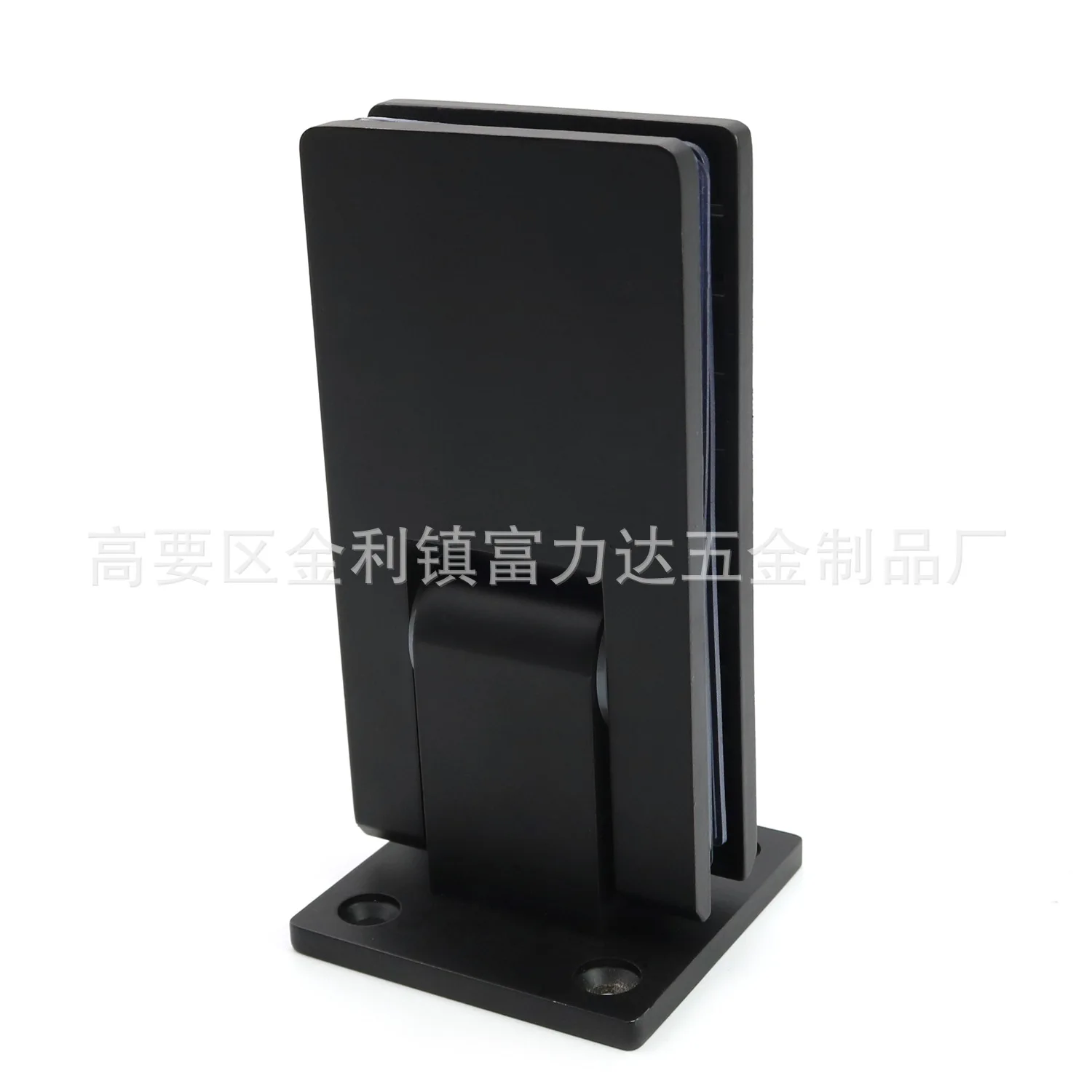 Stainless steel 90° double bathroom glass clip, bathroom clip, shower room matte long fixed clip, frameless partition