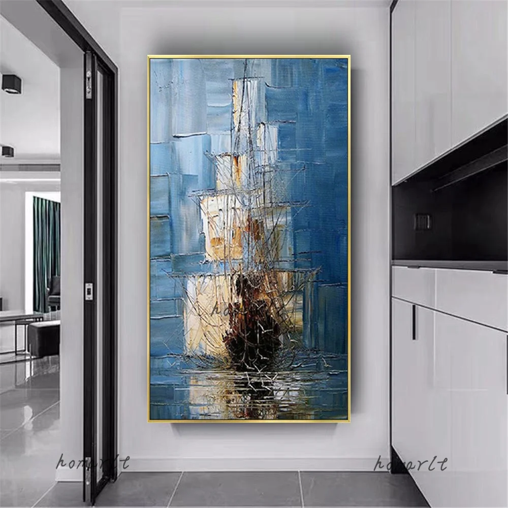 

Handmade Texture Abstract Oil Painting On Canvas Picture Nordic Home Decor Mural Wall Art Aesthetic For Living Room Bedroom