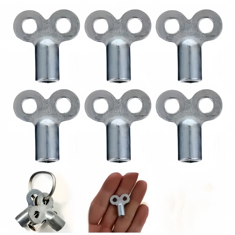 2pcs Radiator Exhaust Valve Key Square 5×5mm Radiator Accessories Zinc Alloy Material Socket For Standard Heating Valves