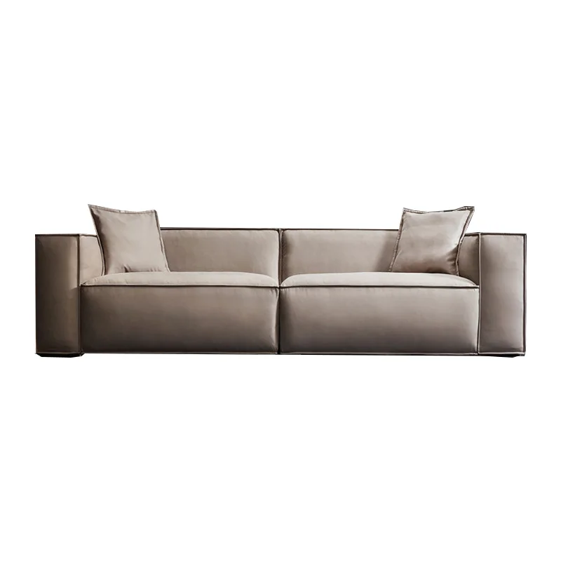 

Italian Style Sectional Couches New Design Minimalist Light Leatheraire Sofa for Living Room