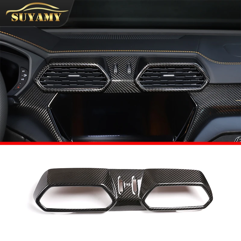 

For Lamborghini URUS 2018-2023 Real Carbon Fiber Central Control Air Outlet Frame Cover Trim Interior Auto Accessories