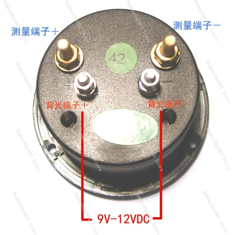 S52 Round Black Pointer Meter 220V-300V AC Voltmeter Retro Design Yellow BacklightGoods