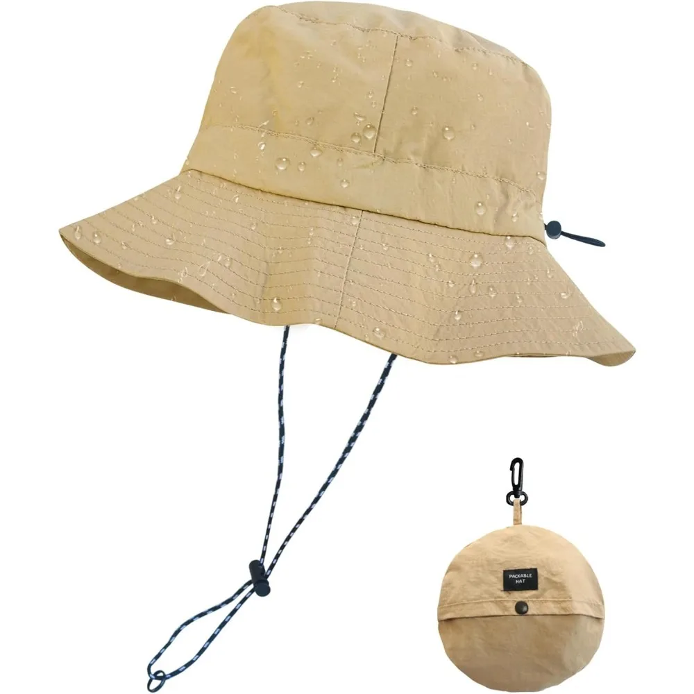 

Быстросохнущая водонепроницаемая складная панама для женщин и мужчин, солнцезащитная шляпа для активного отдыха со съемным ремешком на подбородок