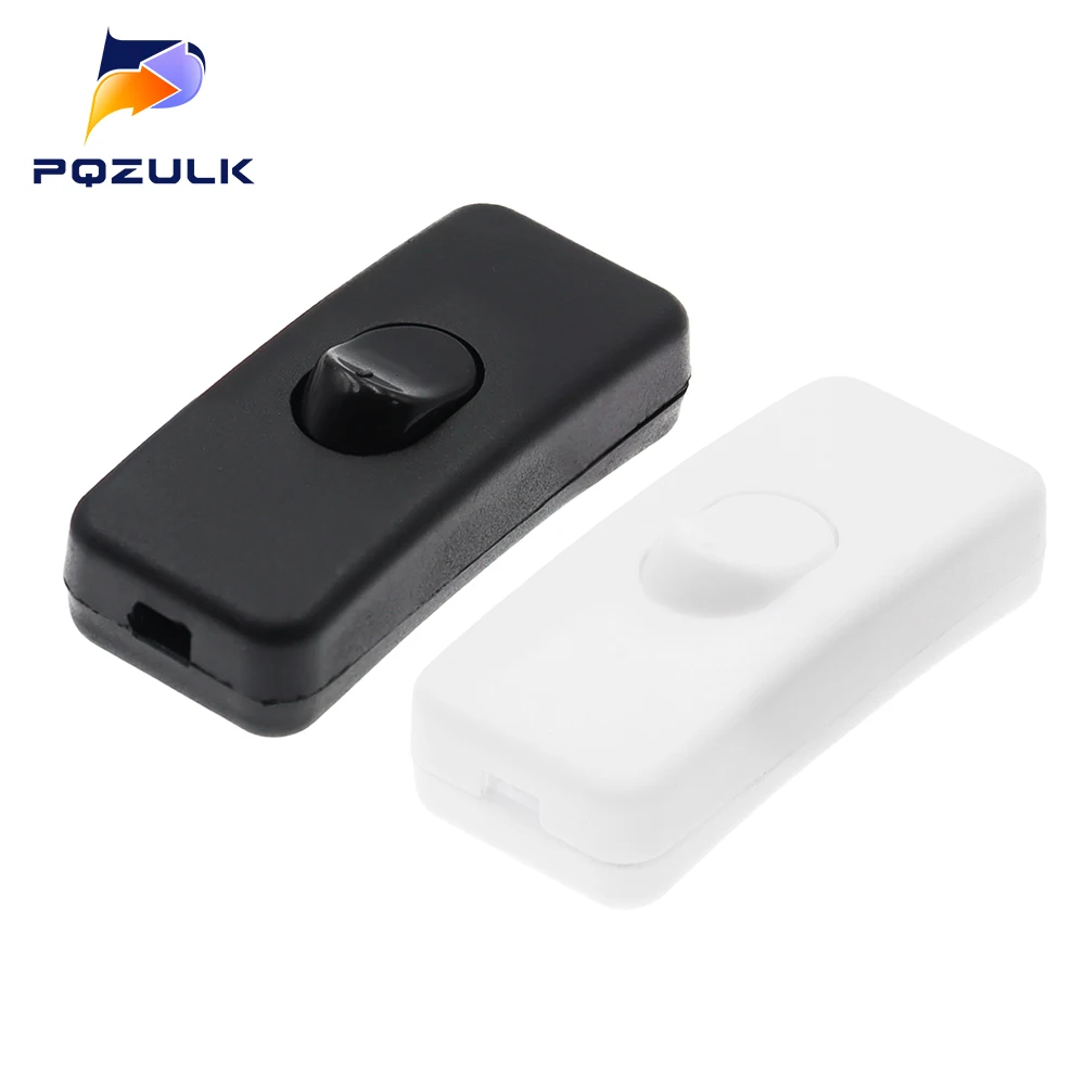 ON/OFF Inline Switch Black Inline Table Lamp Desk Light Cord Cable Switch 110-250V