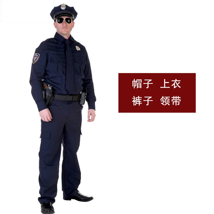 Halloween policeman Costumes adult Party Carnival police Uniform men Army policemen Cosplay Clothing Sets Party Performance