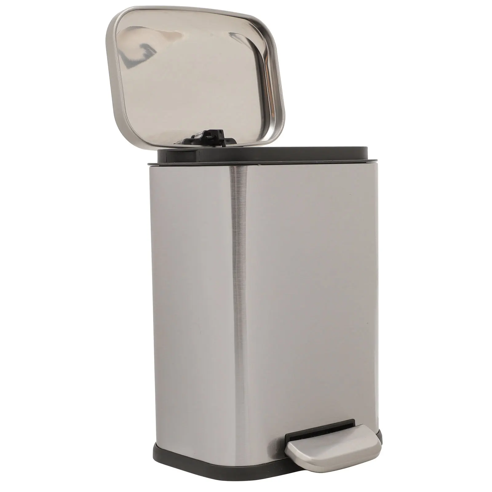 

Pedal Trash Can Large Capacity Stainless Steel Kitchen Garbage Bin Lidded Waste Container For Home Office Bathroom Living