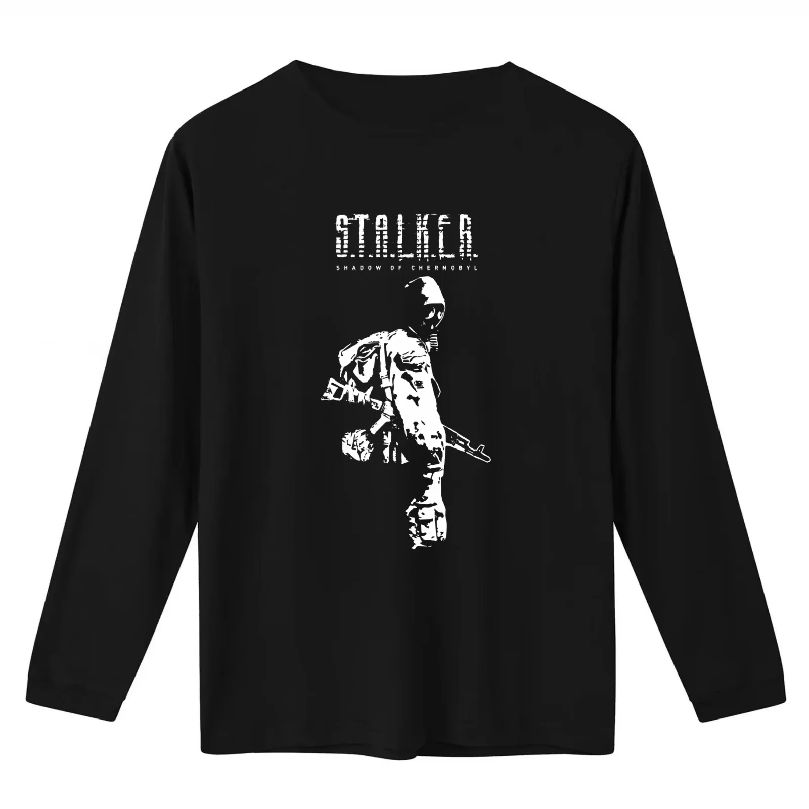 Stalker Soc White T-Shirt Summer Casual Cotton Tee Oversized Streetwear Tops Vintage Graphic Print Loose Fit Short Sleeve