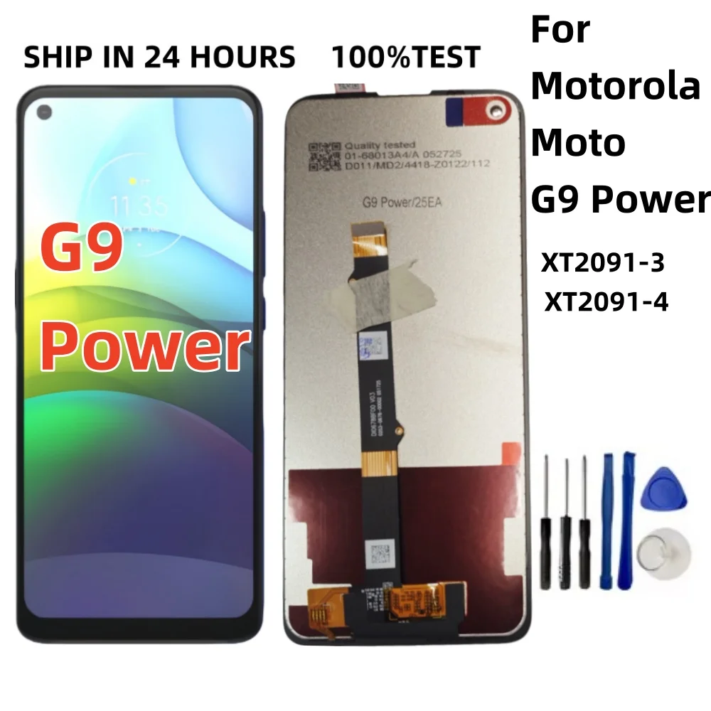 Nuevo 6,8 "LCDFor Motorola Moto G9 Power LCD pantalla táctil digitalizador montaje para Moto XT2091-3 XT2091-4 LCD con marco