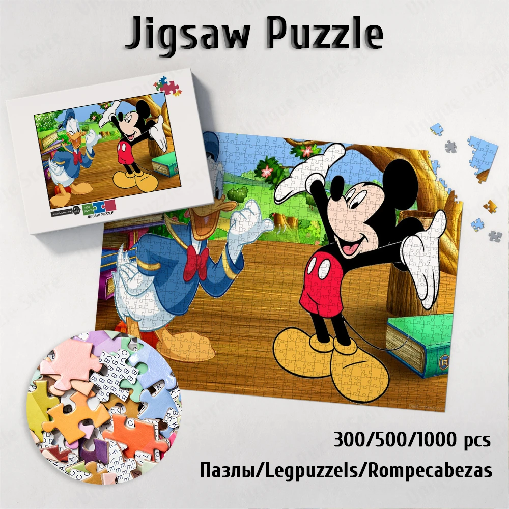 

Classic Disney Unique Design Jigsaw Donald Duck and Mickey Jigsaw Puzzles Mickey Mouse Disney Collection Puzzles for Adults Kids