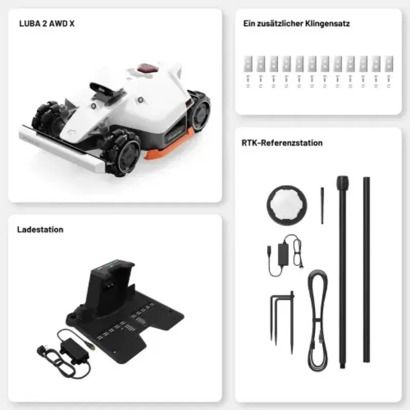 【Hot】2 AWD 10000HX Robotic lawn mower with no wires around, with app voice control Alexa 5000HX 3000X 1500 Mini 800