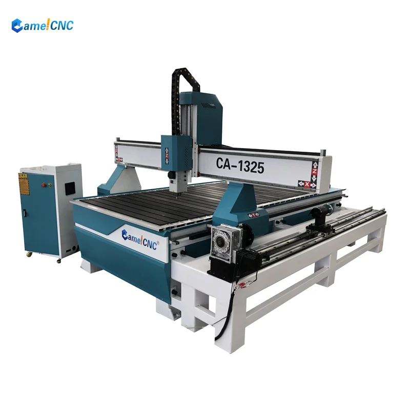 Jinan Camel CA-1325 4-Axis CNC Router 3.2kW Spindle Motor Wood/MDF/PVC/Aluminum Cutting Engraving DSP/Mach3/NC Studio