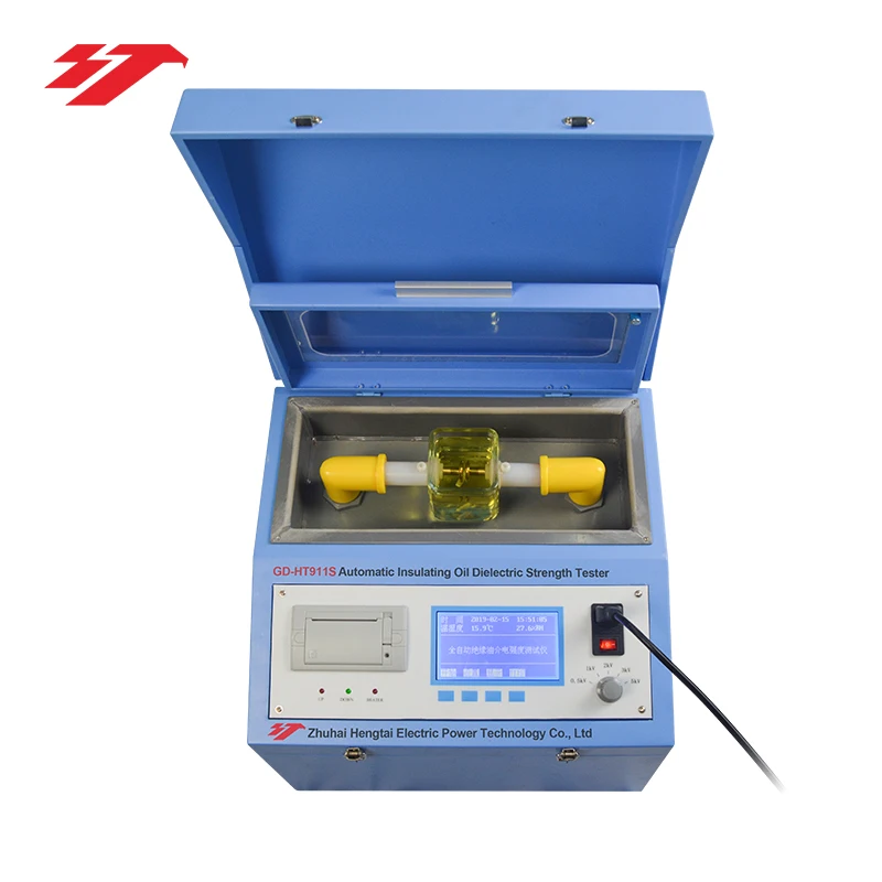 Hengtai GD-HT911S 80kV bdv measuring kit transformer oil test automatic insulating oil dielectric strength tester