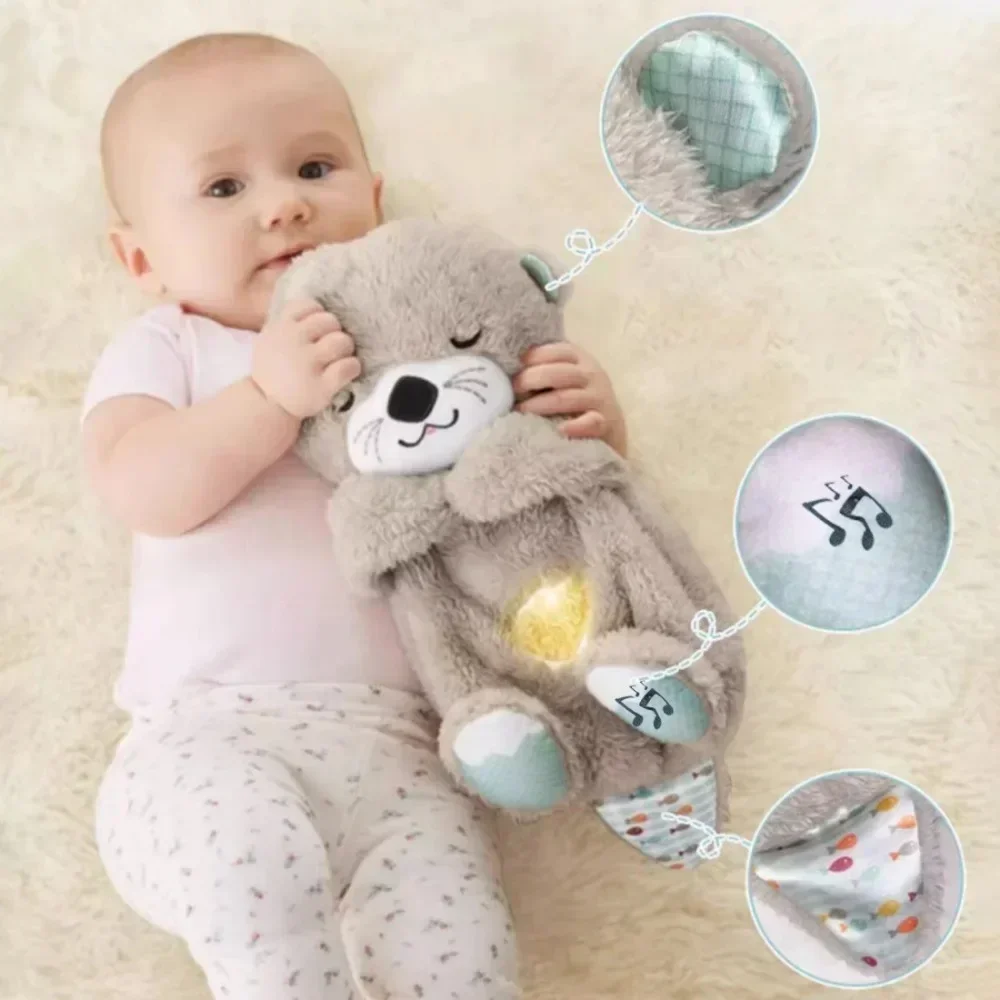 Breathe Otter Baby Sleep and play otter music with soft soft toy sounds for newborn baby presents Christmas Gift