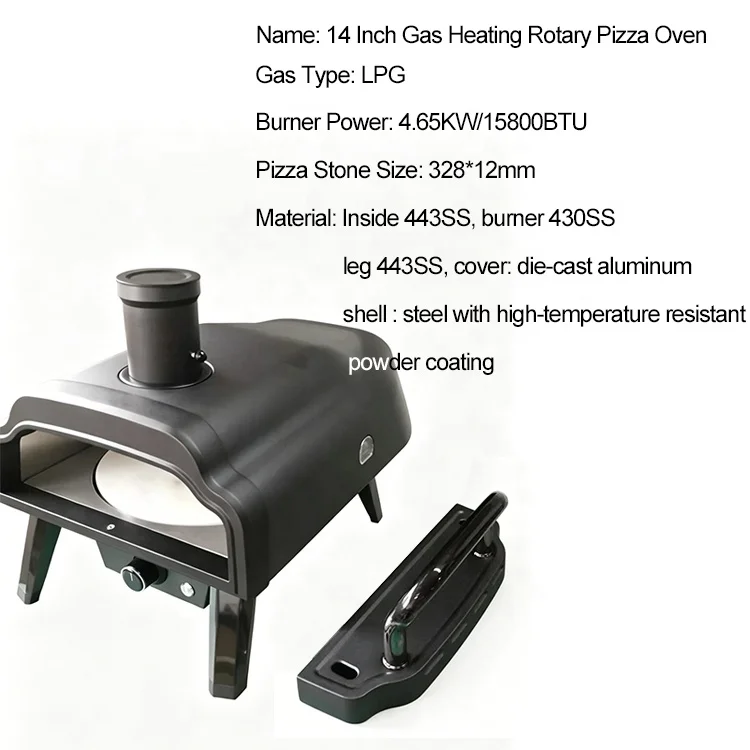 Hot Sale Grill Tabletop 14Inch Outdoor Gas Pizza Oven Horno Para Pizza for Sales