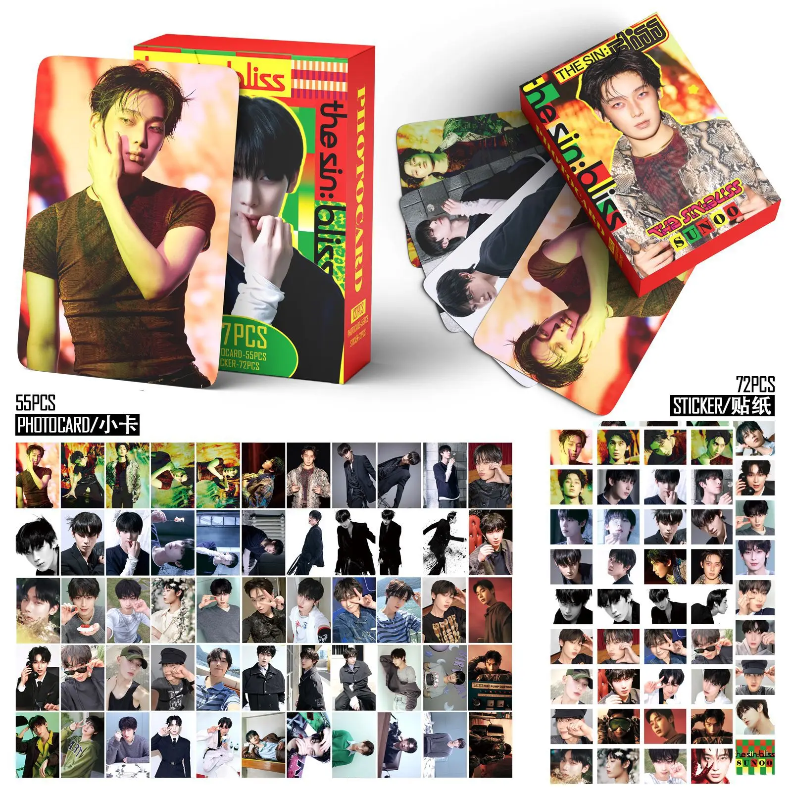 127PCS Single ALbum THE SIN : BLISS Mini LOMO Card Photocards Collection Cards HD Fans Decorative Present Fans Gifts