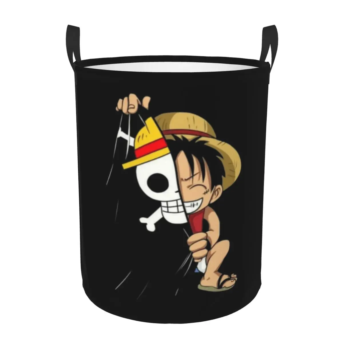 

Customized Anime Manga One Piece Laundry Hamper Large Clothes Storage Basket Monkey D. Luffy Toys Bin Organizer for Boy Girl