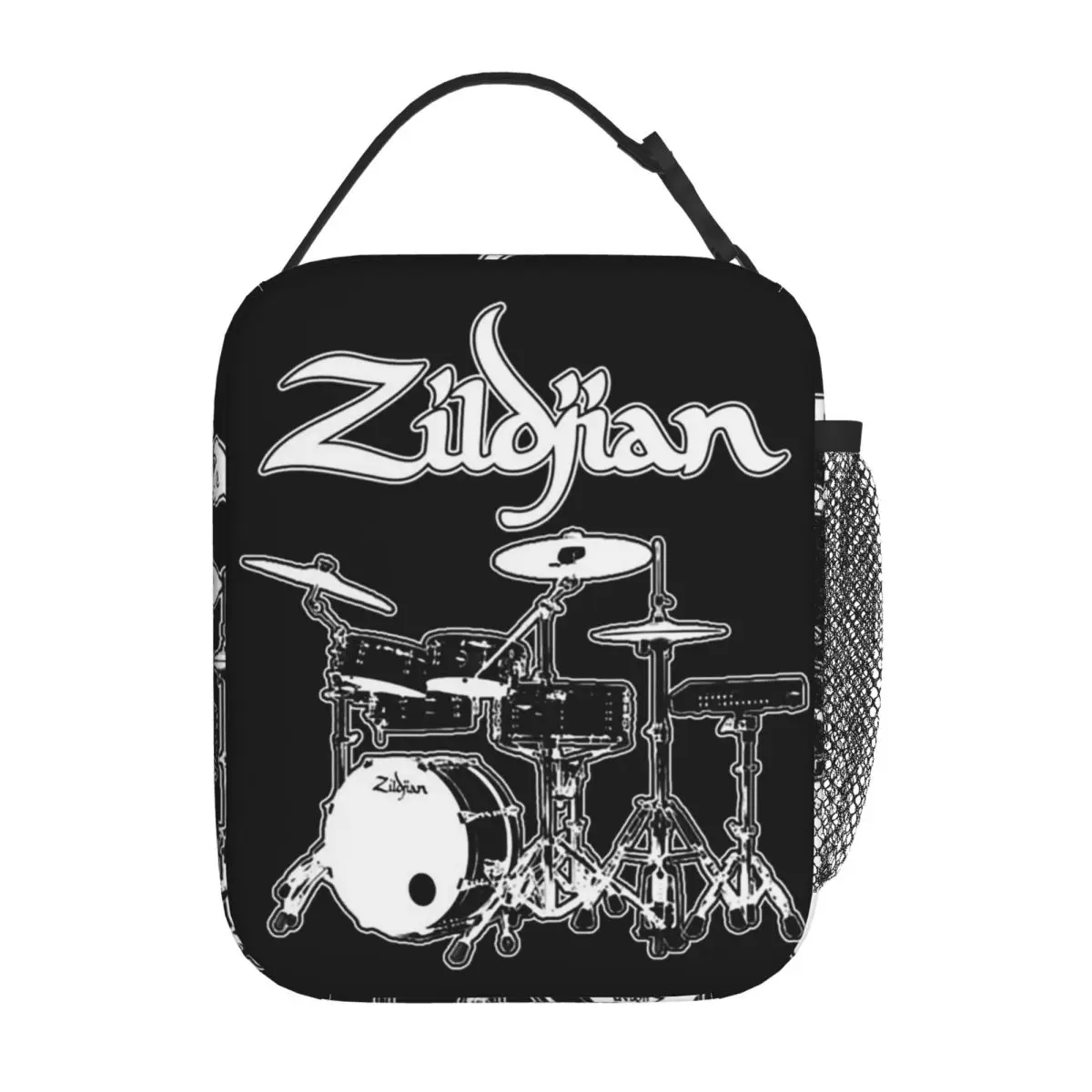 Zildjian Cymbals Drums Drummer Giutar Music Turkish Insulated Lunch Bag Children Portable Food Boxes Thermal Lunch Box Tote
