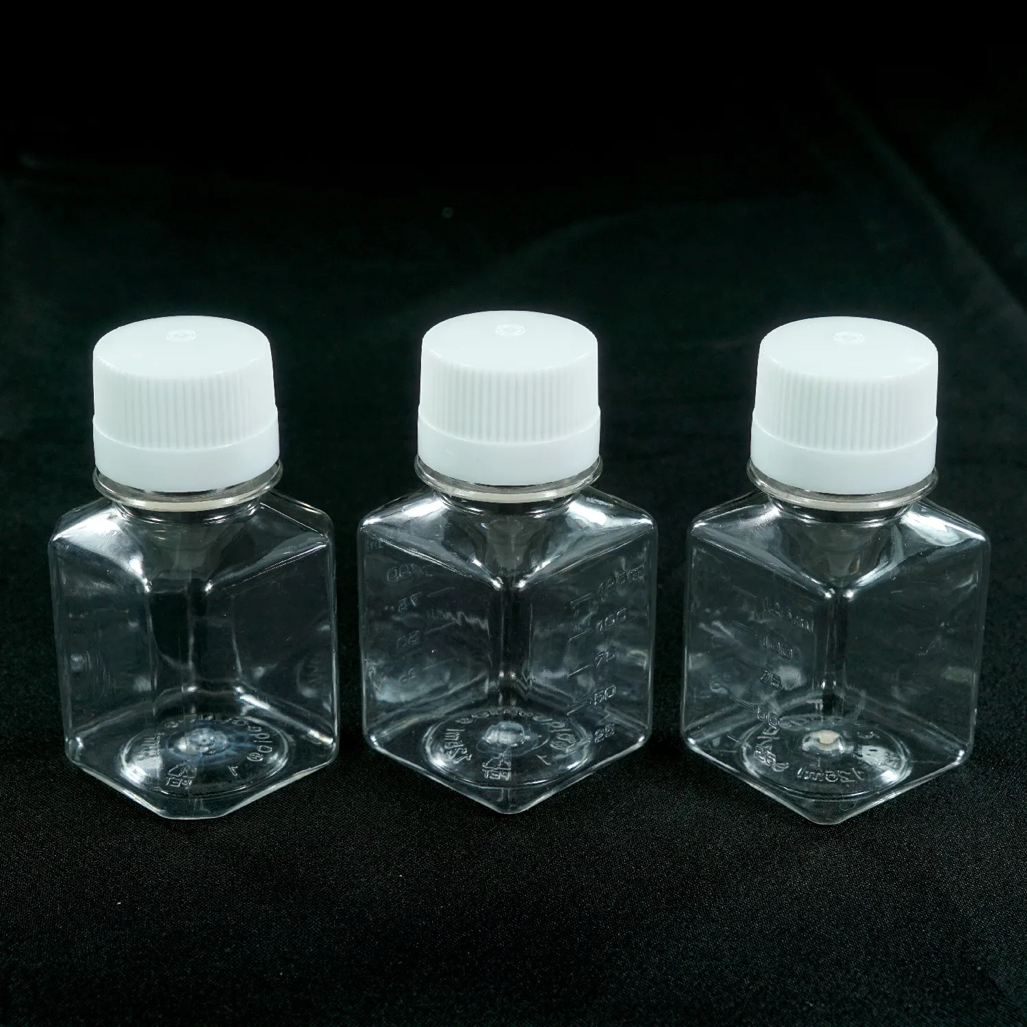 125ml/250ml/500ml/1000ml PET Enzyme-free Sterile Reagent Bottle Transparent Sealed Reagent Bottle Culture Medium Square Bottle