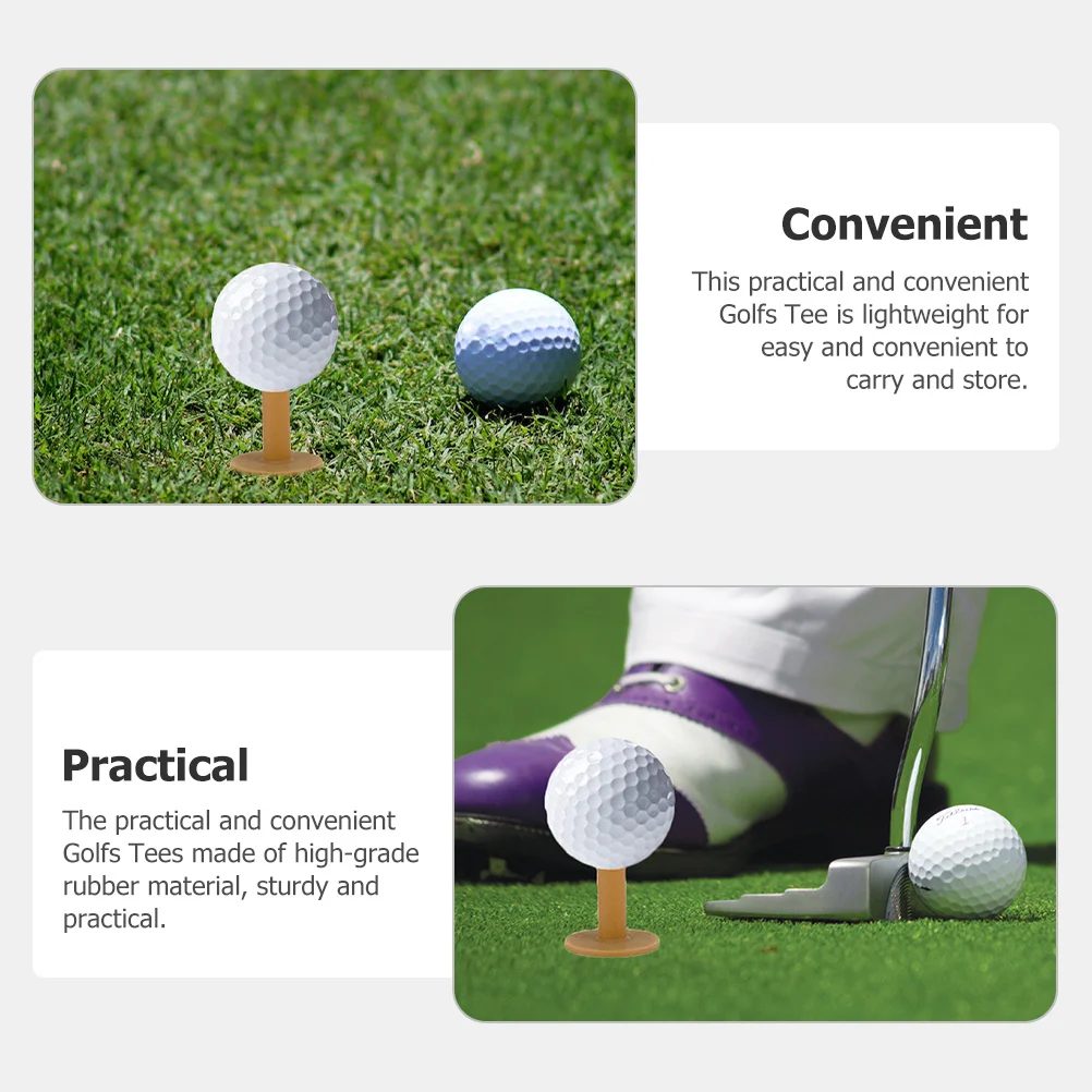 

20Pcs Golf Tees Rubber Holders Professional Flexible Wear-Resist Golfs Ball Stands Practice Driving Range Supplies