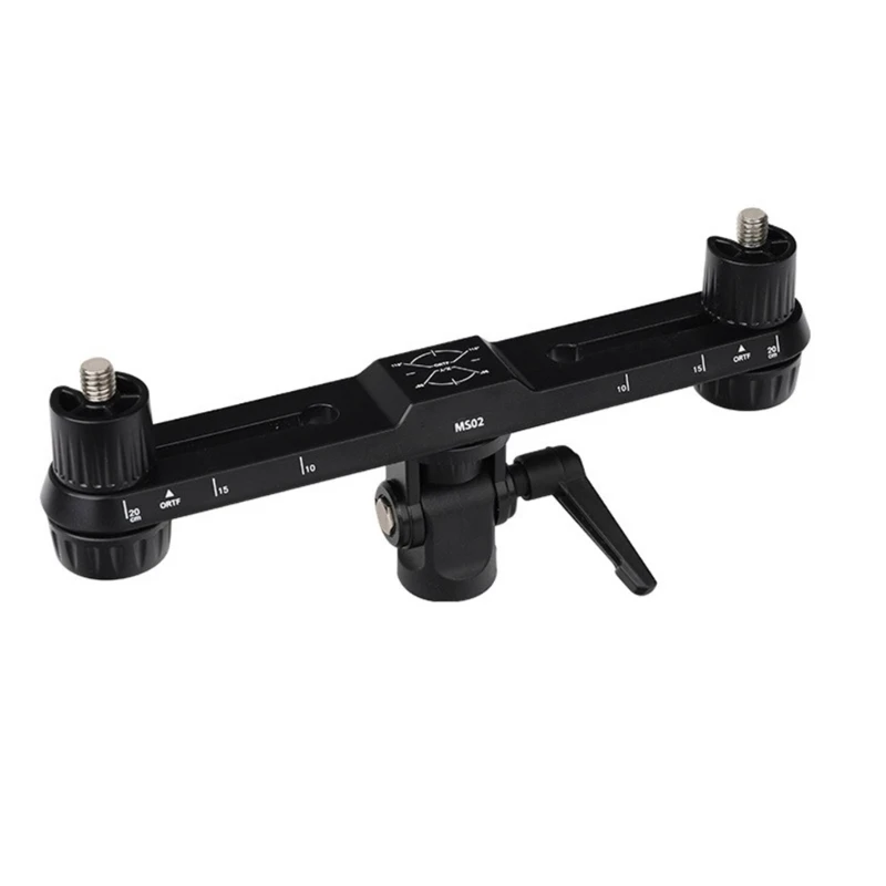 DXAB MS02 Stereo Microphone Support with Adjustable Twin Mics Enhances Auditory Recording in Meetings and Live Streaming