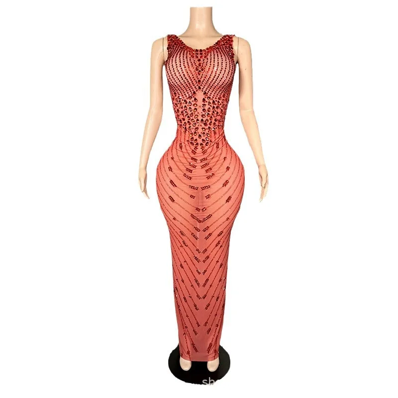 

2025Sexy Backless Temperament Dress Company Annual Meeting Women's Group Singing Clothes Beauty Pageant Lady Performance Clothes