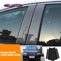 For Land Rover Range Rover L322 2002-2012 2003 2004 Carbon Fiber Window Door Column Deal B C Pillar Post Cover Trim Sticker