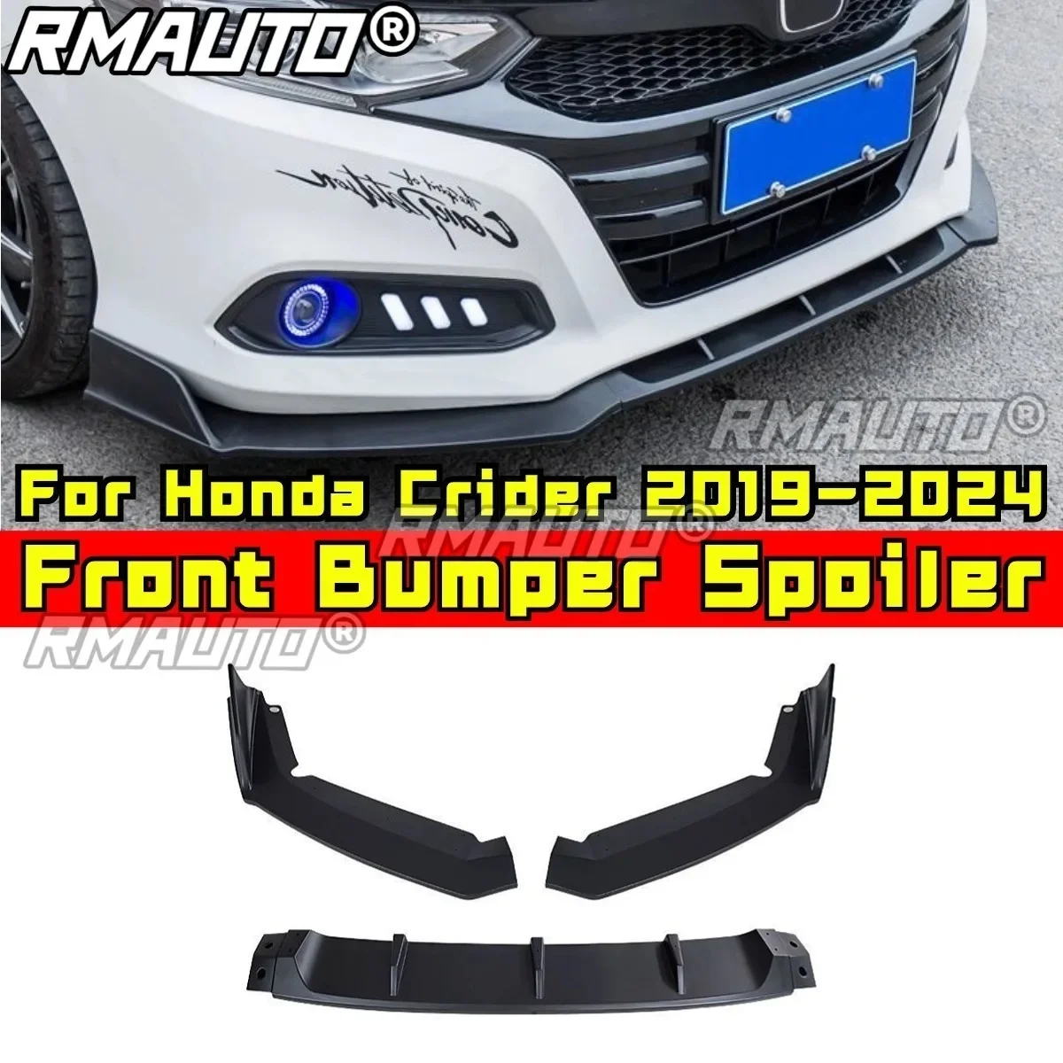 For Honda Crider Car Front Bumper Lip Splitter Diffuser Spoiler Bumper Guard Body Kit For Honda Crider 2019-2024 Car Accessories