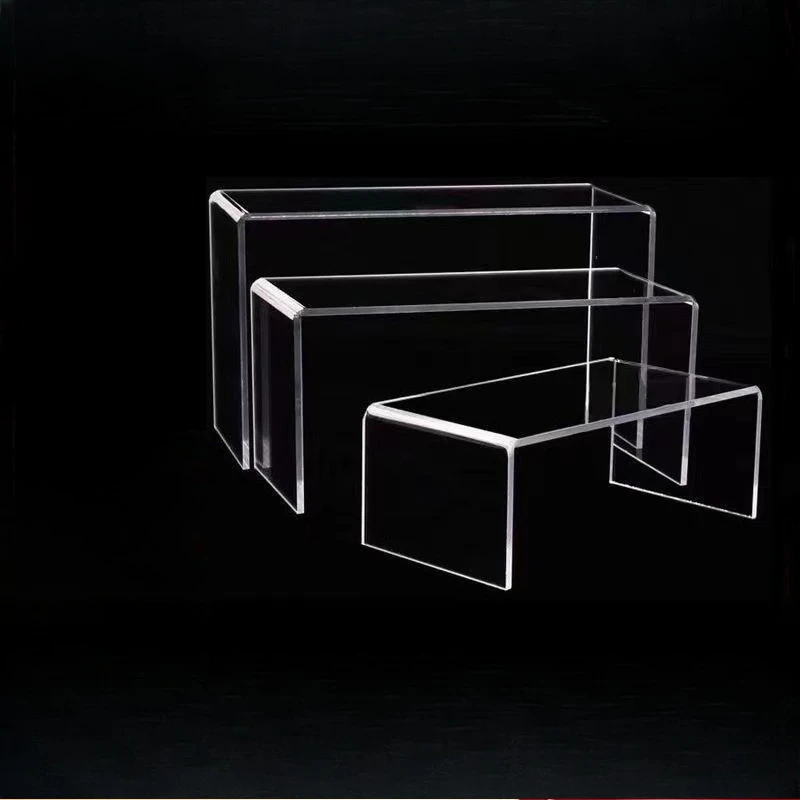 Acrylic u-shaped storage rack desktop layered elevated rack transparent display rack figure storage shoe holder storage