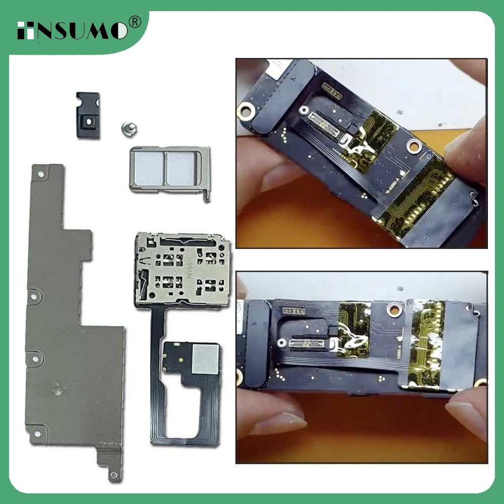 For iPhone 15Pro 15 Pro Max ESIM Change to SIM Conversion Dual Card Flex Cable Built-In DB Double-SIM MEP Slot Card Repairing