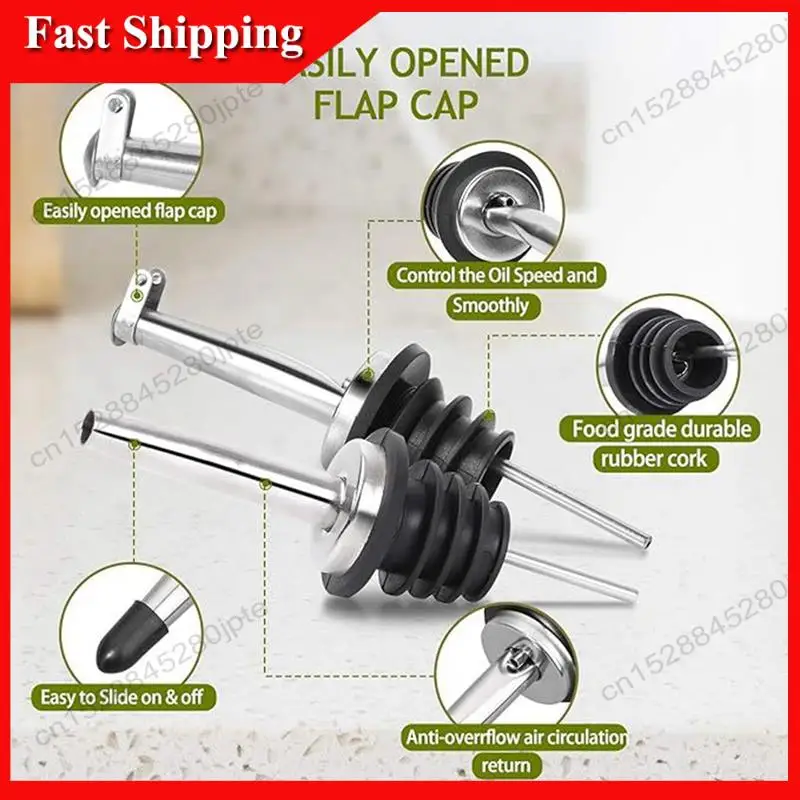 -ABUB Leak-Proof Olive Oil Glass Oil Bottle Household Oil Pot For Kitchen Seasoning Bottle Set