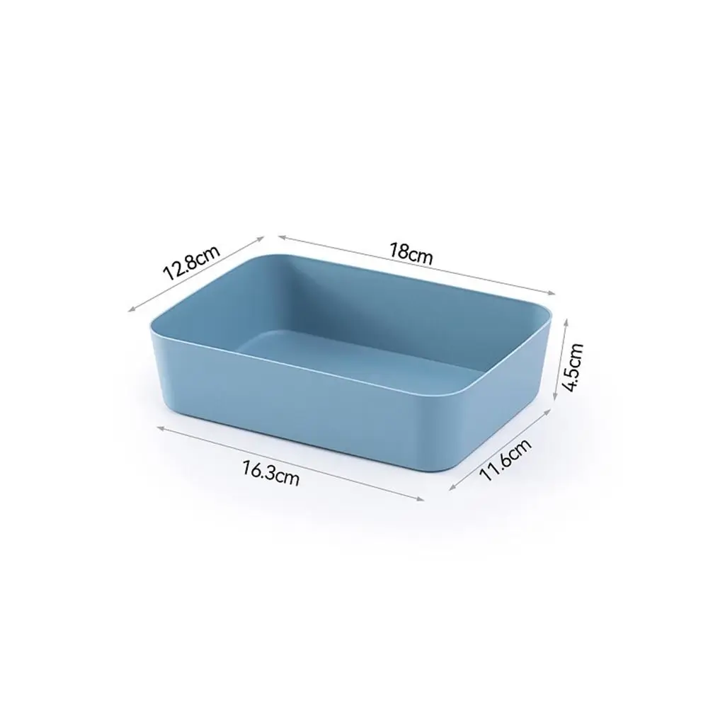 Plastic Desktop Storage Box Large Capacity Stackable Drawer Divider Storage Box Solid Color Documents File Organizer Home Office