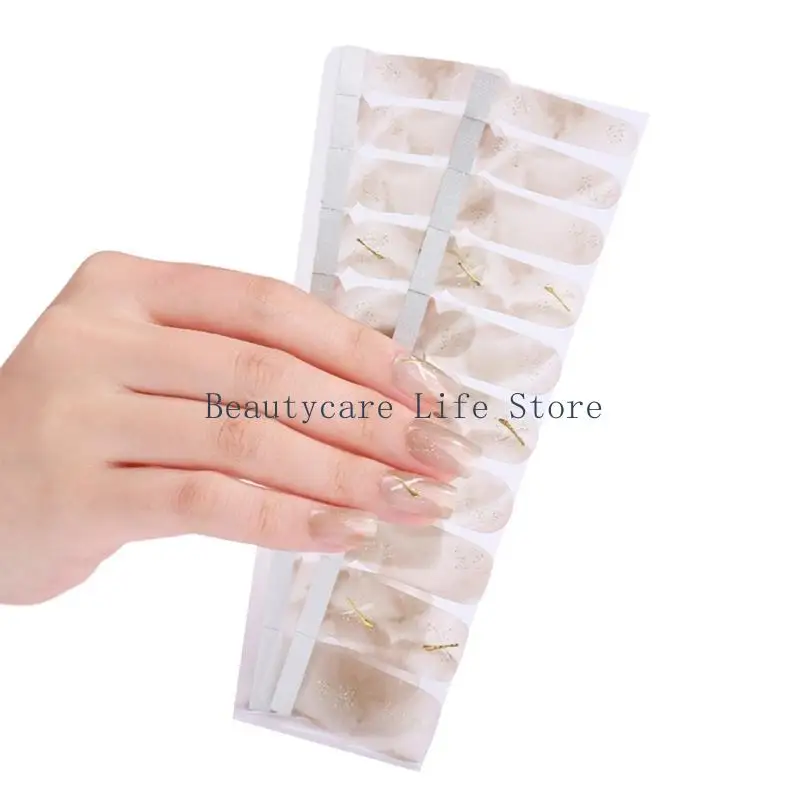 652C Create Elegant Nails with 20 Tips Exquisite Wraps DIY Art Stickers