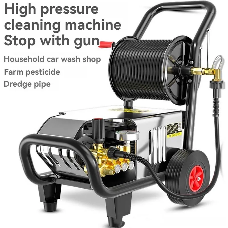 

Full Copper Ultra-high Pressure Cleaning Machine Automatic Commercial High-power Car Wash Pump For Car Washing And Farms