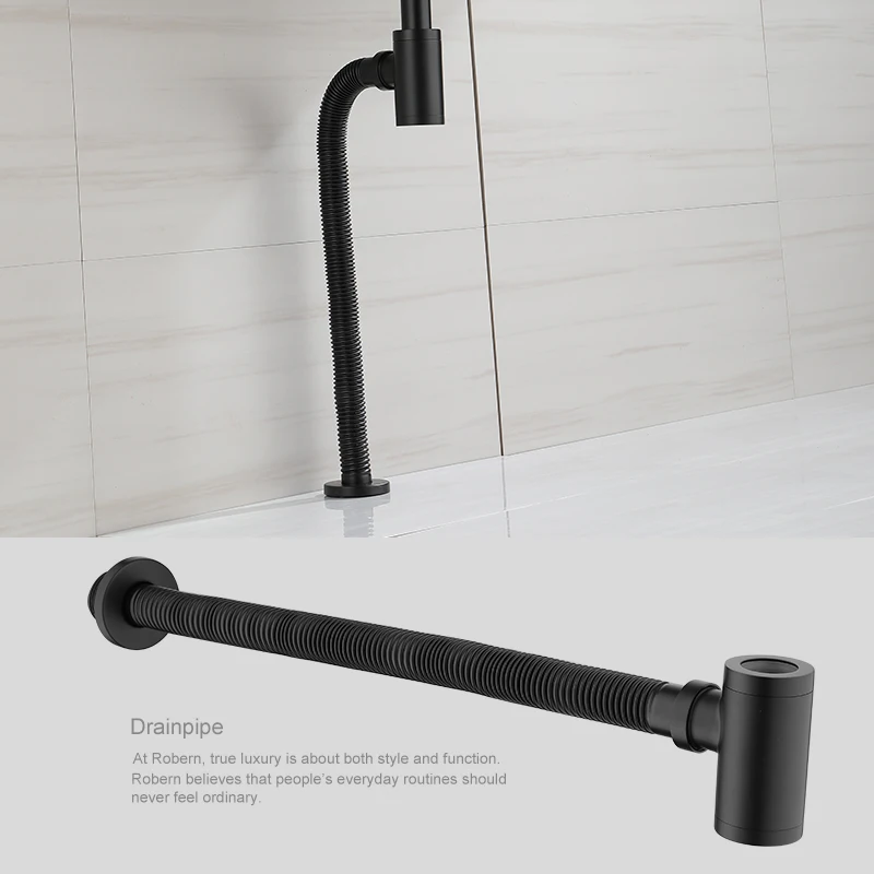 Siphon Basin Bottle Plumbing Matte Black/Chrome Pop Up Filter Fixture Stopper Set Washbasin Siphon Hose Accessory Renovation