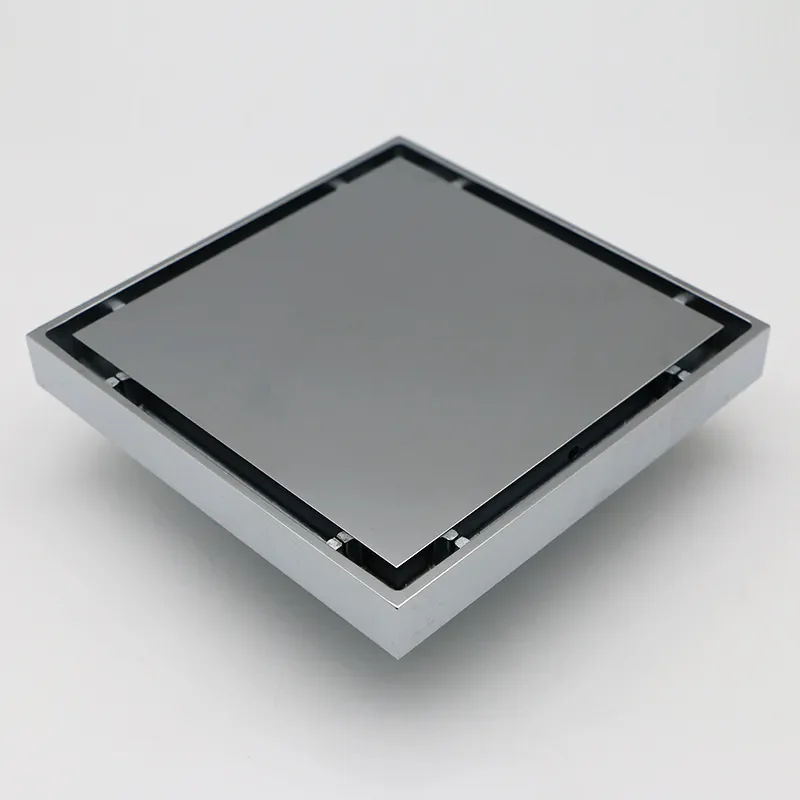 150mm Square Invisible Floor Drain All Copper Anti Odor Bathroom Shower Hidden Embedded Tile Drain for Toilet Household Use