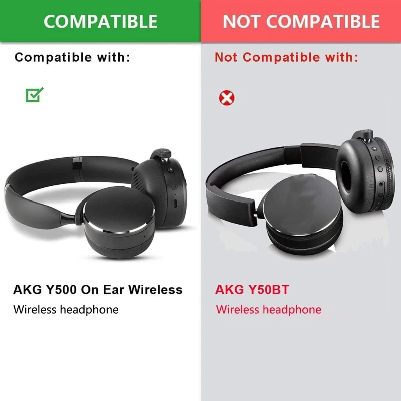 AKG Y500 500 단백질 이어 패드, 버클이 있는 헤드폰 슬리브, 쉽게 교체되는 귀마개