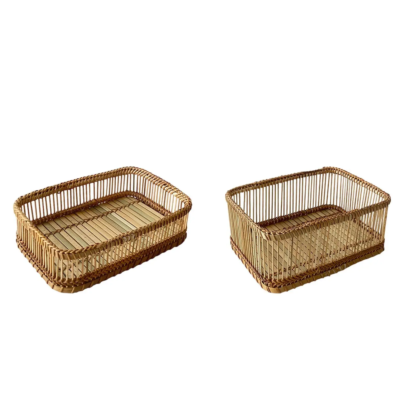 Keranjang penyimpanan rotan, keranjang pengatur kamar mandi, dekorasi, kotak penyimpanan serbaguna, keranjang serba-serbi untuk dapur dan kamar mandi