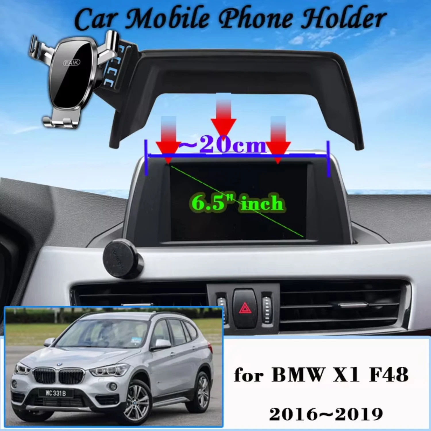 Car Phone Holder   X1 F48 2016~2019 6.5