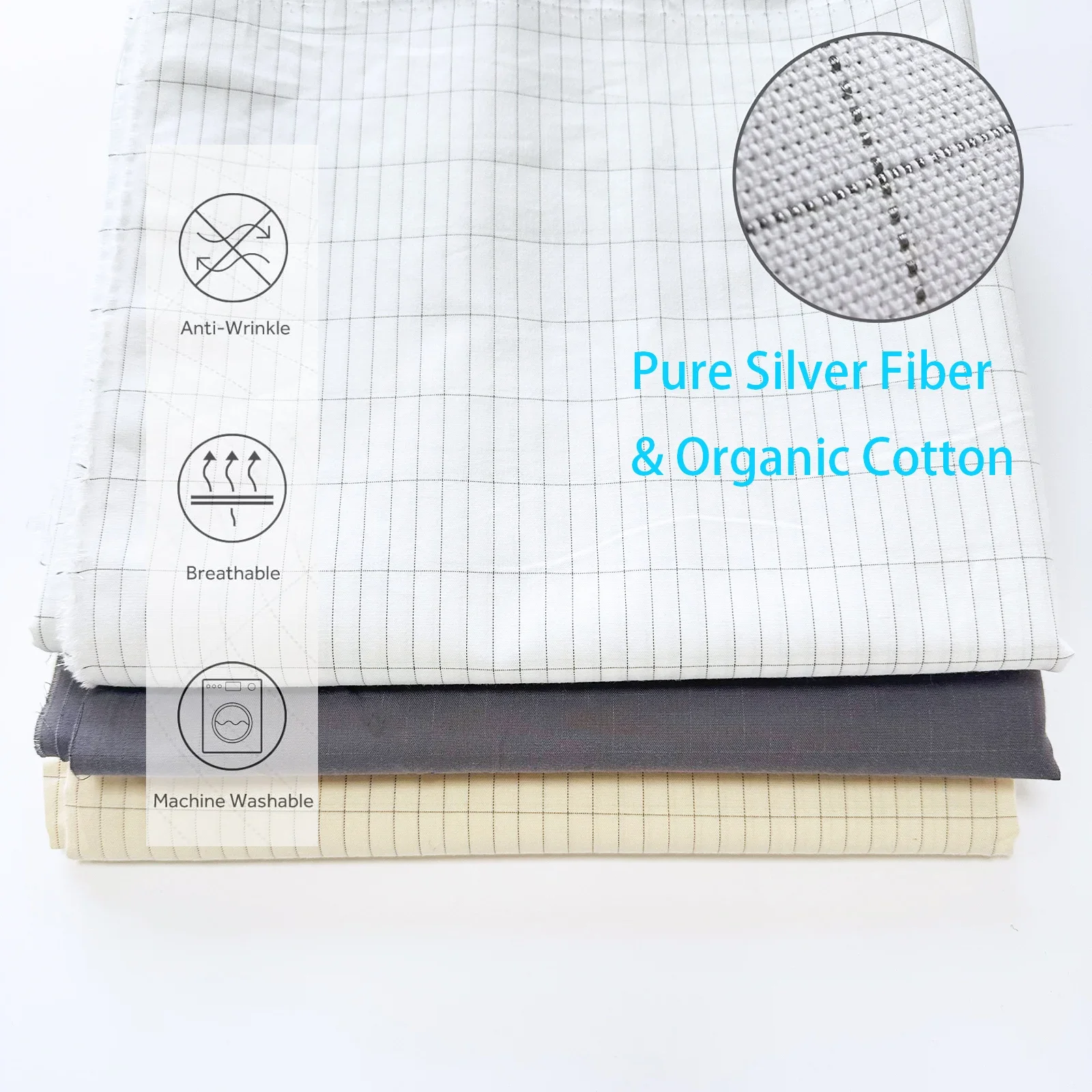 Earthing Fitted Bed Sheets Conductive Silver Fiber Grounded Bedsheet Anti-ESD Radiation Proof Release Electrostatic
