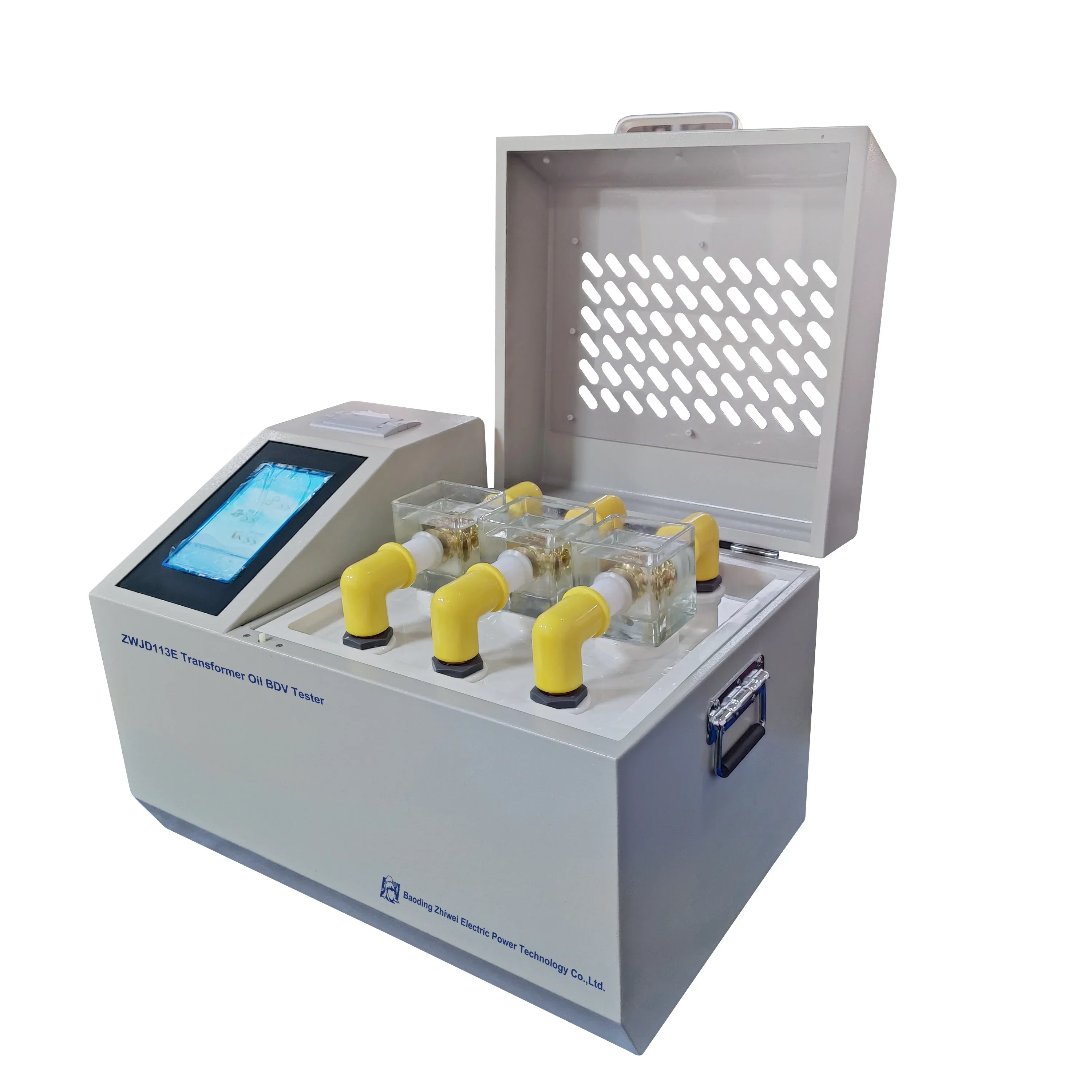 

ZWJD113E 3 Cups Oil Analyzer Breakdown Voltage Tester Bdv Value Of Transformer Oil 80kV