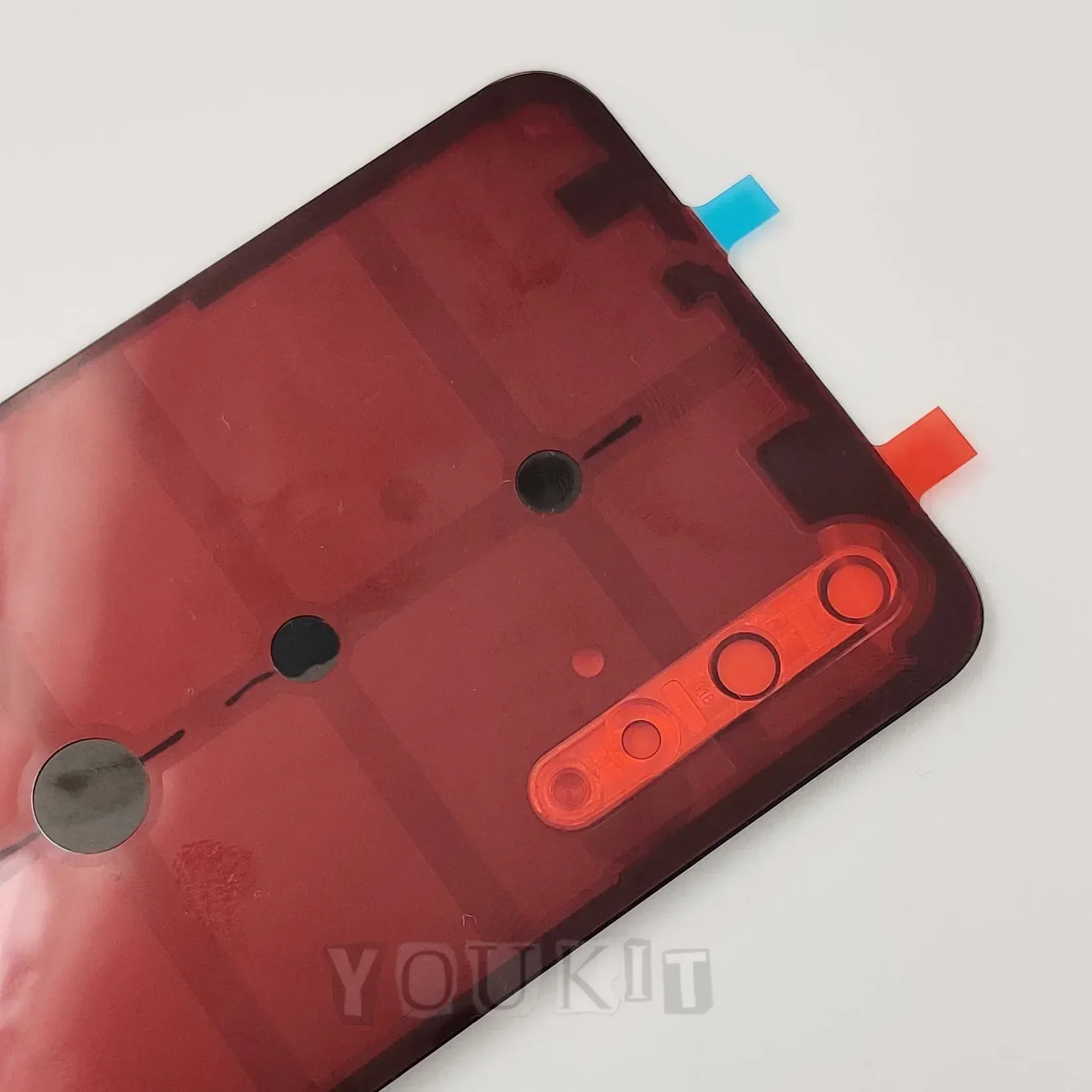 A+++ Glass Back Lid For Huawei Honor 20 Hard Battery Cover Rear Door Housing Panel Shell Case With Camera Lens Adhesive Glue