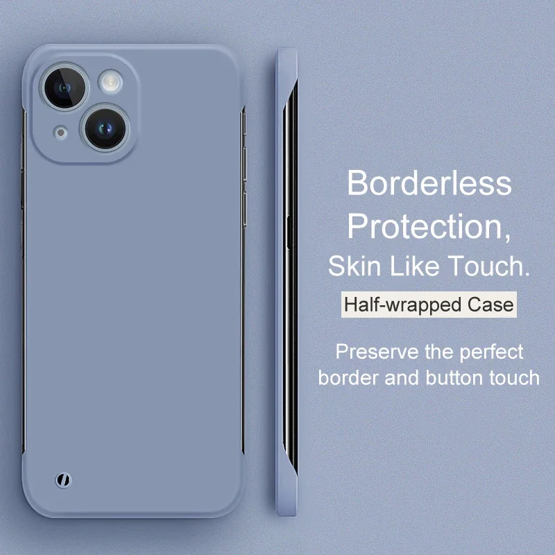 Luxury Borderless Candy Color Hard PC Case For iPhone 15 14 Plus 13 12 Mini 11 Pro Xs Max X Xr Se 2 Ultra Thin Matte Back Cover