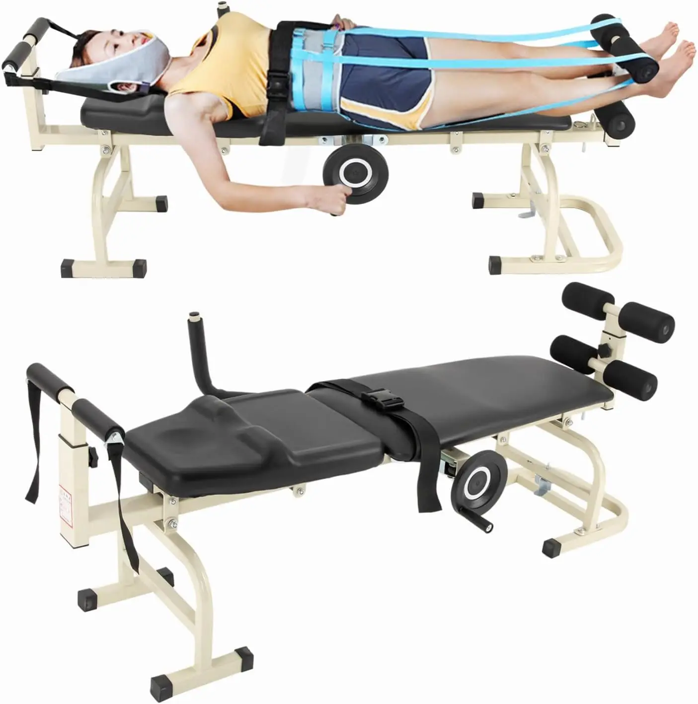 Traction Bed Folding Massage Bed Table Cervical And Lumbar Traction Bed Back Stretch Bench Body Stretching Device