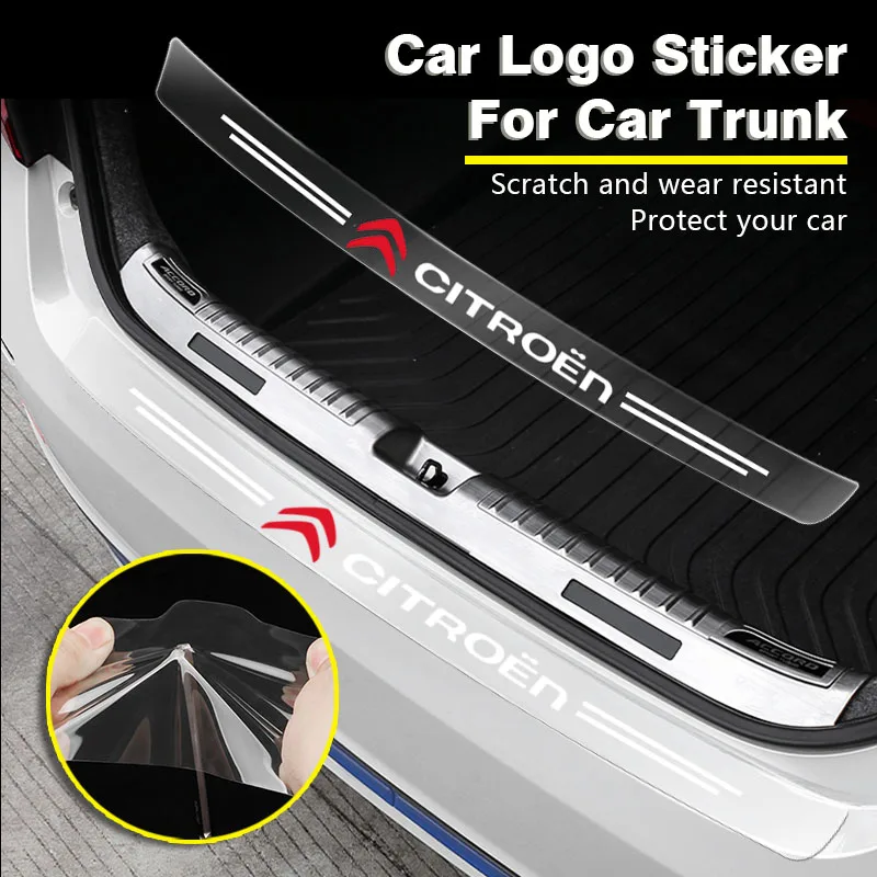 Transparent Car Trunk Badge Protective Sticker Car Accessories For Citroen C1 C3 C4 Grand Picasso C4L C5 C6 C8 VTS Aircross